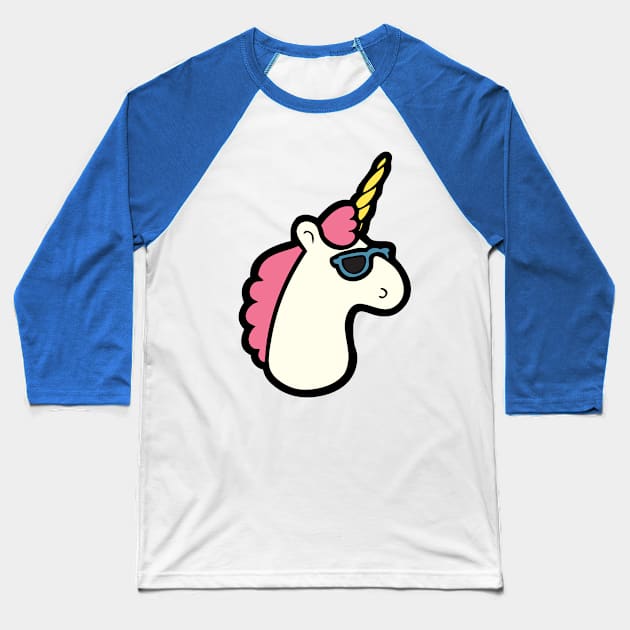 Pink Unicorn Baseball T-Shirt by evannave